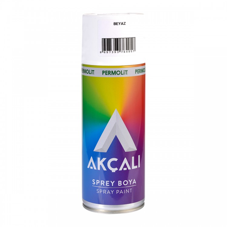 Akçalı Beyaz (301) Solvent Bazlı Akrilik Sprey Boya 400ml 